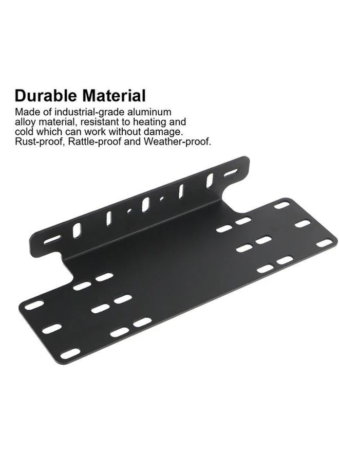 Black Front Bumper License Plate Mount Bracket for LED Light Bar SUV Lamp Holder - Image 3